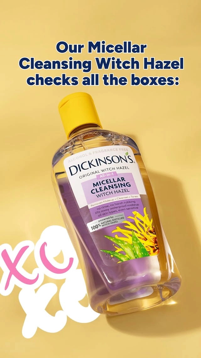 Regular micellar water only removes makeup. 🫣 But our Micellar Cleansing Witch Hazel removes makeup, cleanses, and tones. Did we mention it’s SO affordable and now widely available at Walmart?! Skincare Soulmate anyone? 💜

#SkincareSoulmate #Dickinsons #FacialCleanser #AffordableSkincare #skincare #SkincareRoutine #SkincareDeal #walmart #WalmartHaul #SkincareHaul